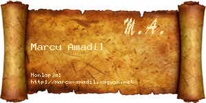 Marcu Amadil névjegykártya